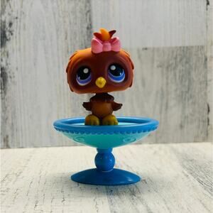 Littlest Pet Shop LPS Vintage Brown Baby Owl EUC